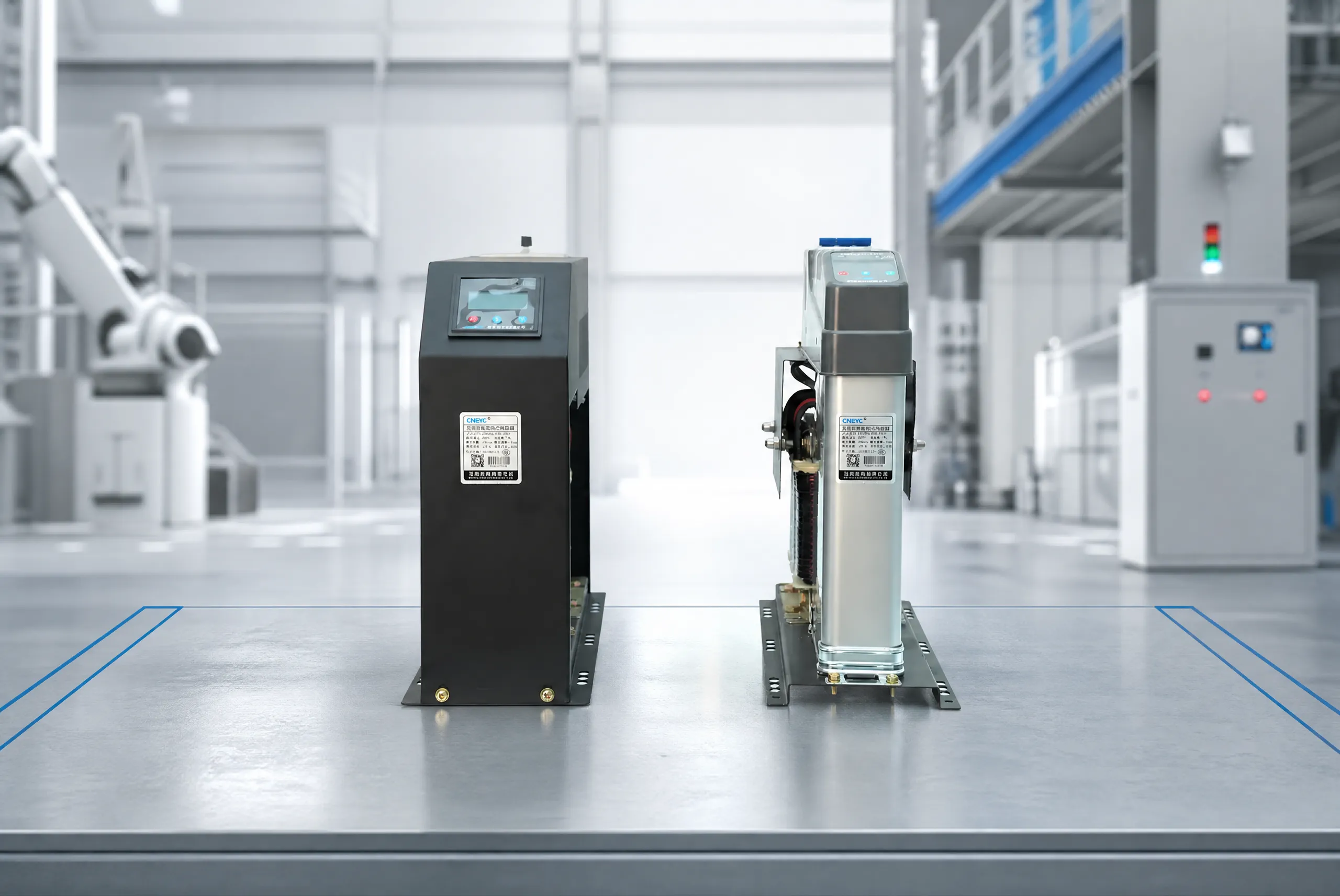 GJ19 capacitor duty contactor models with terminal and resistor-loop details