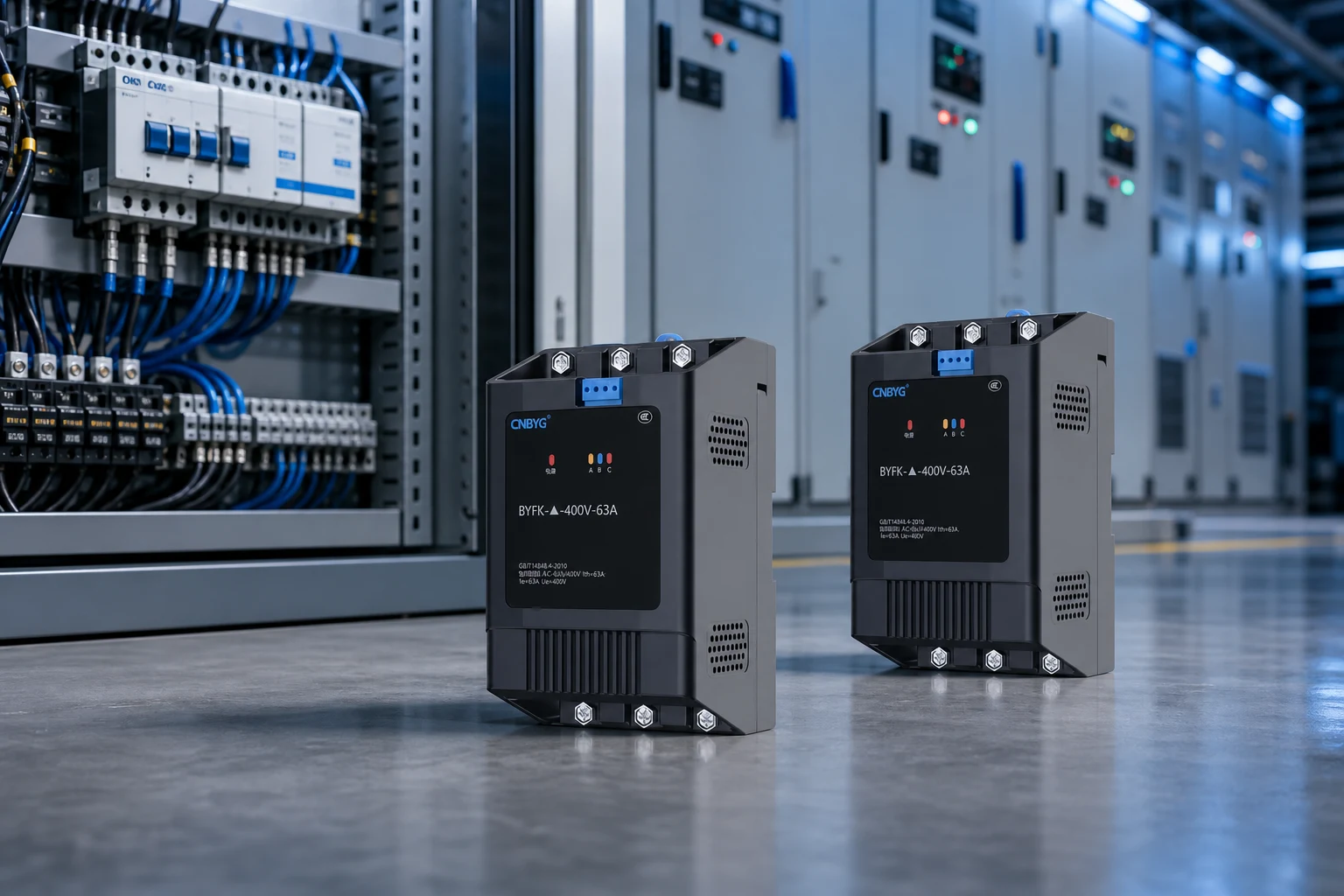 Intelligent compound switch for capacitor banks concept illustration
