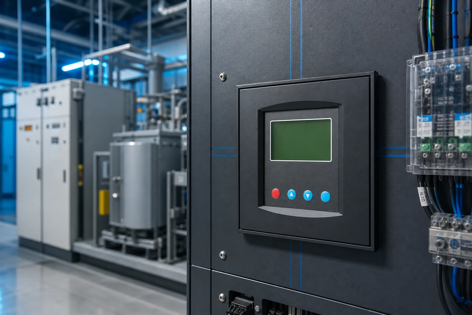 compensation de puissance réactive — produit CNBYG dans une installation électrique industrielle (illustratif)