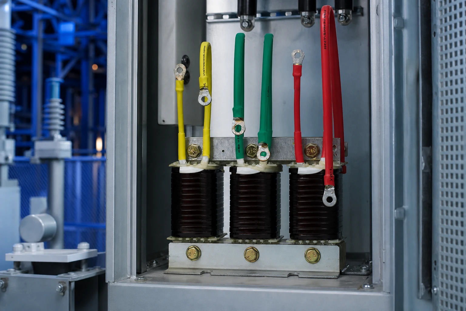Three phase series filter reactor — CNBYG product in industrial power facility (illustrative)