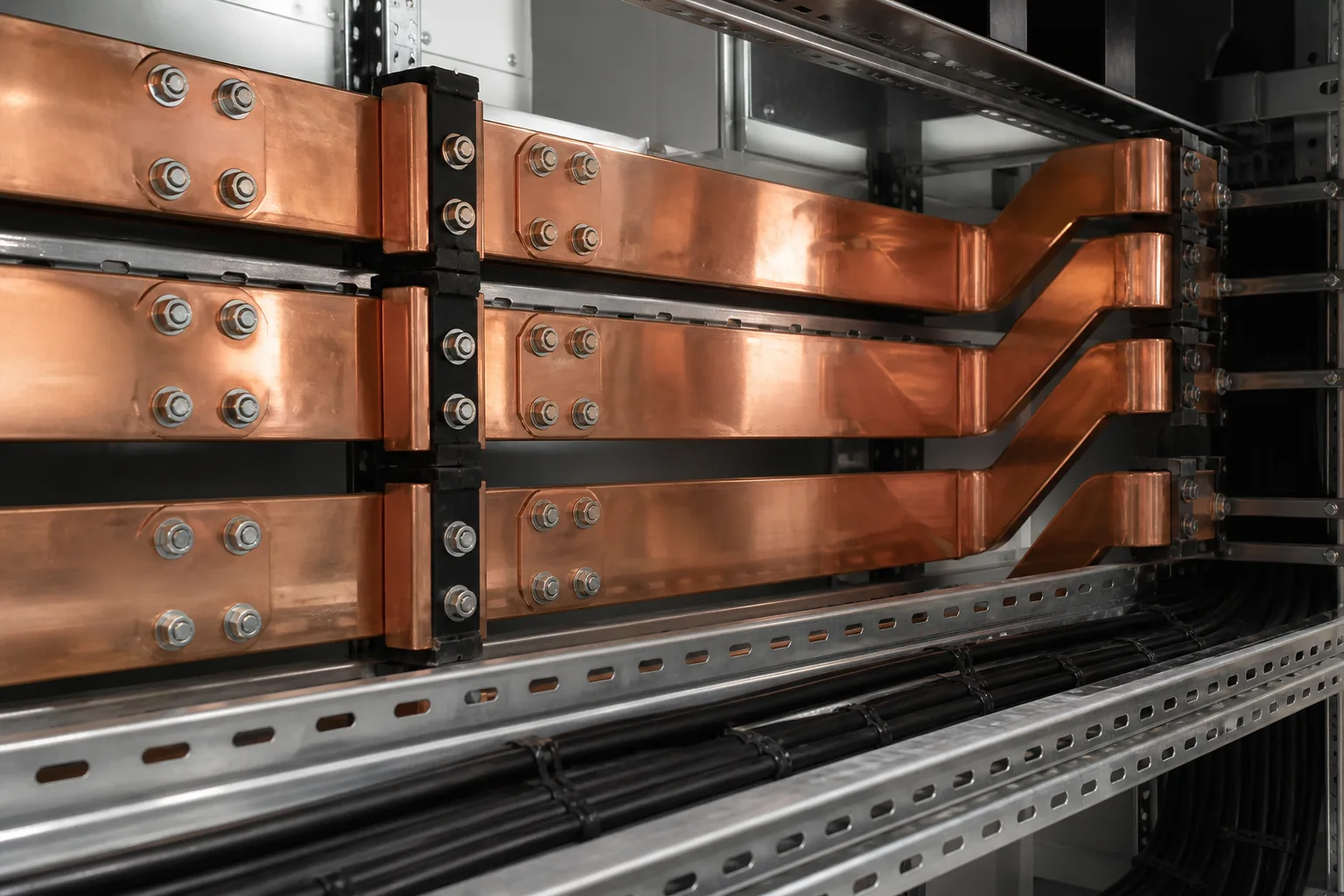 Plant buswork that must carry total current, not only working current