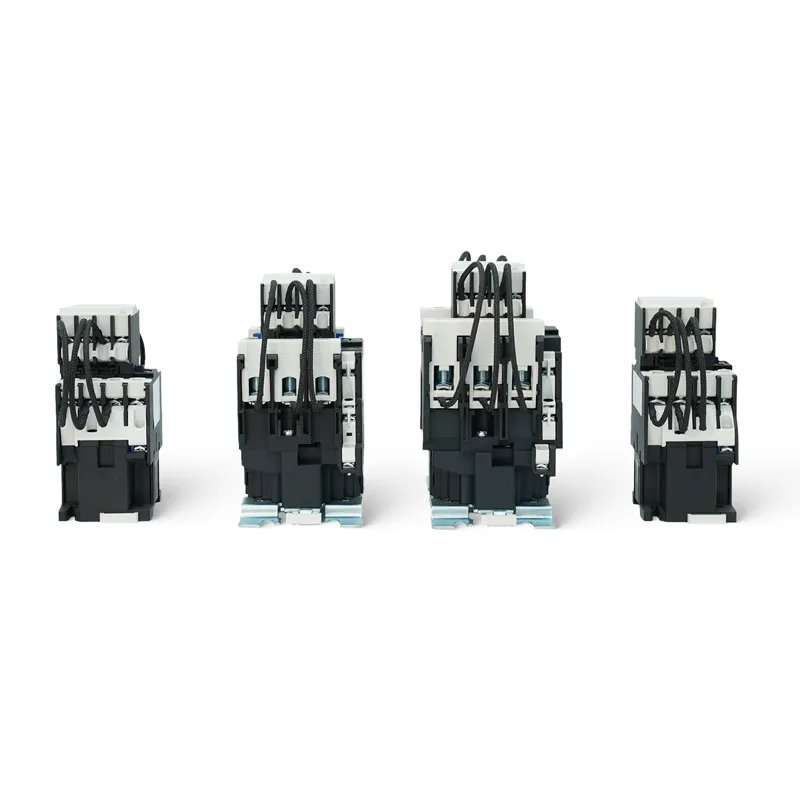 GJ19 contactor lineup showing capacitor switching connection assemblies