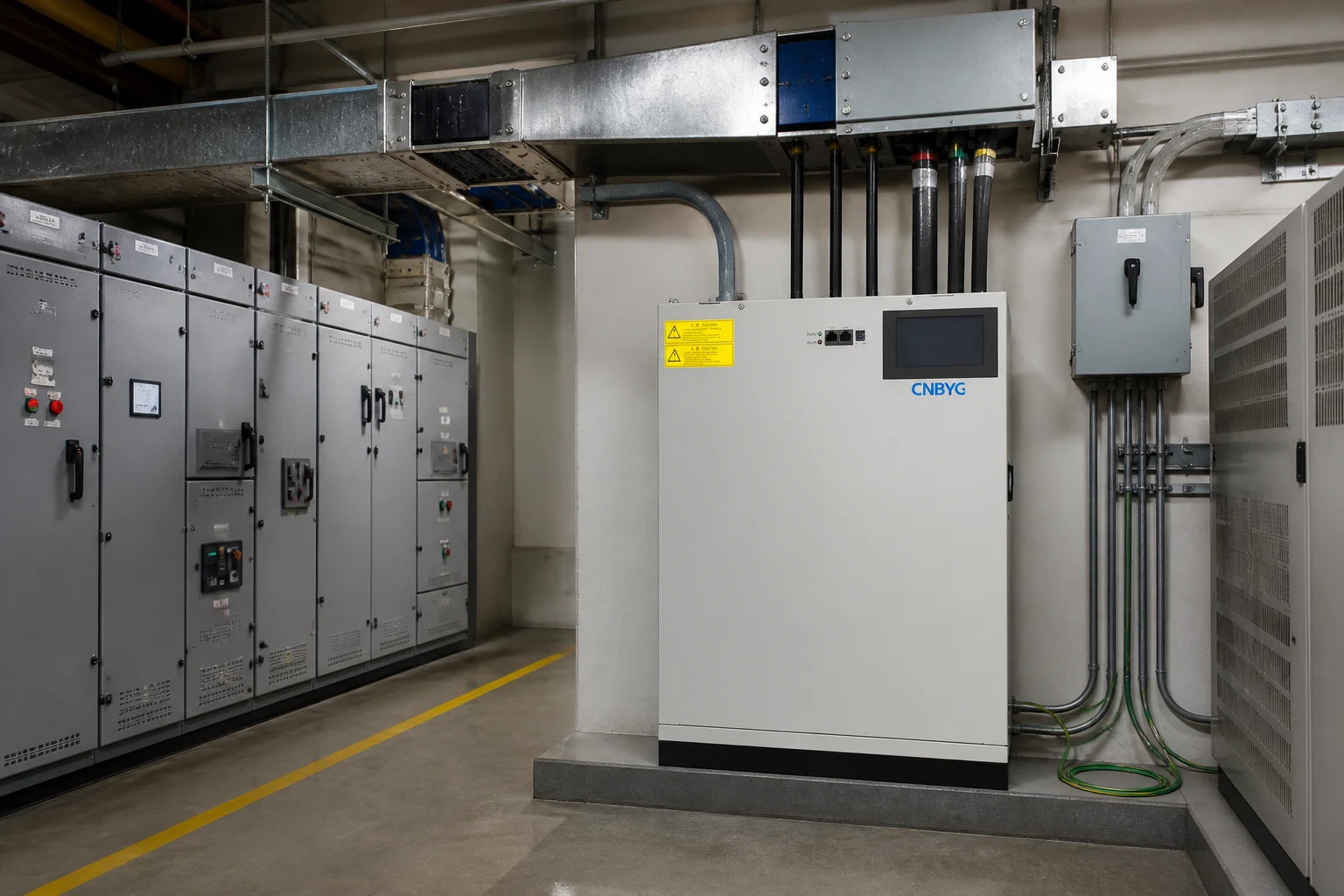 Three-phase voltage and current inputs for power factor calculation