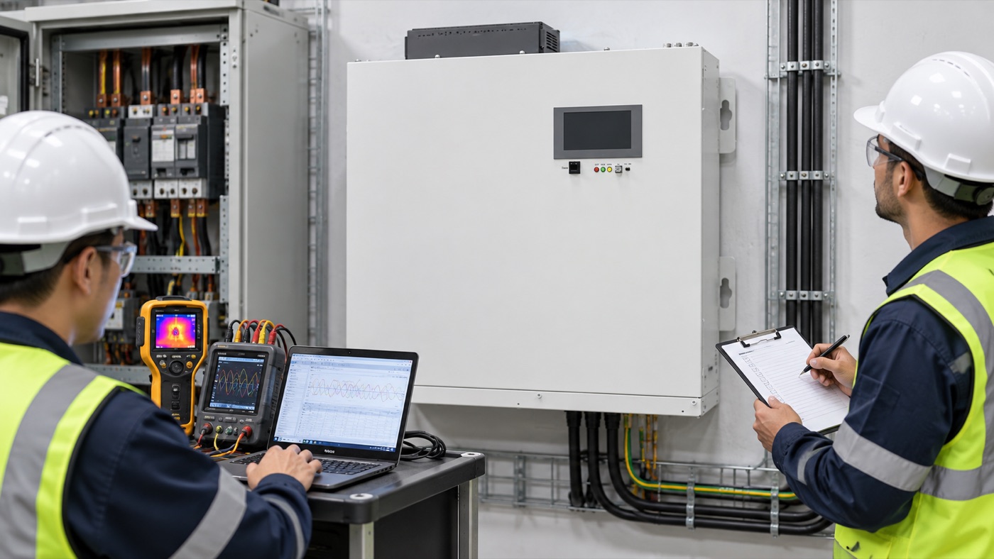 active harmonic filter commissioning maintenance check