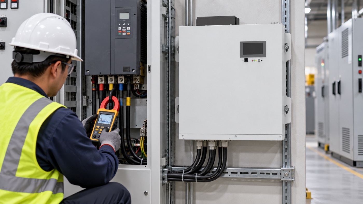 active harmonic filter sizing for VFD field verification