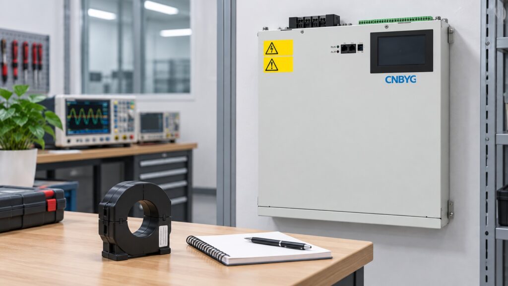 CNBYG active harmonic filter with isolated split-core current transformer