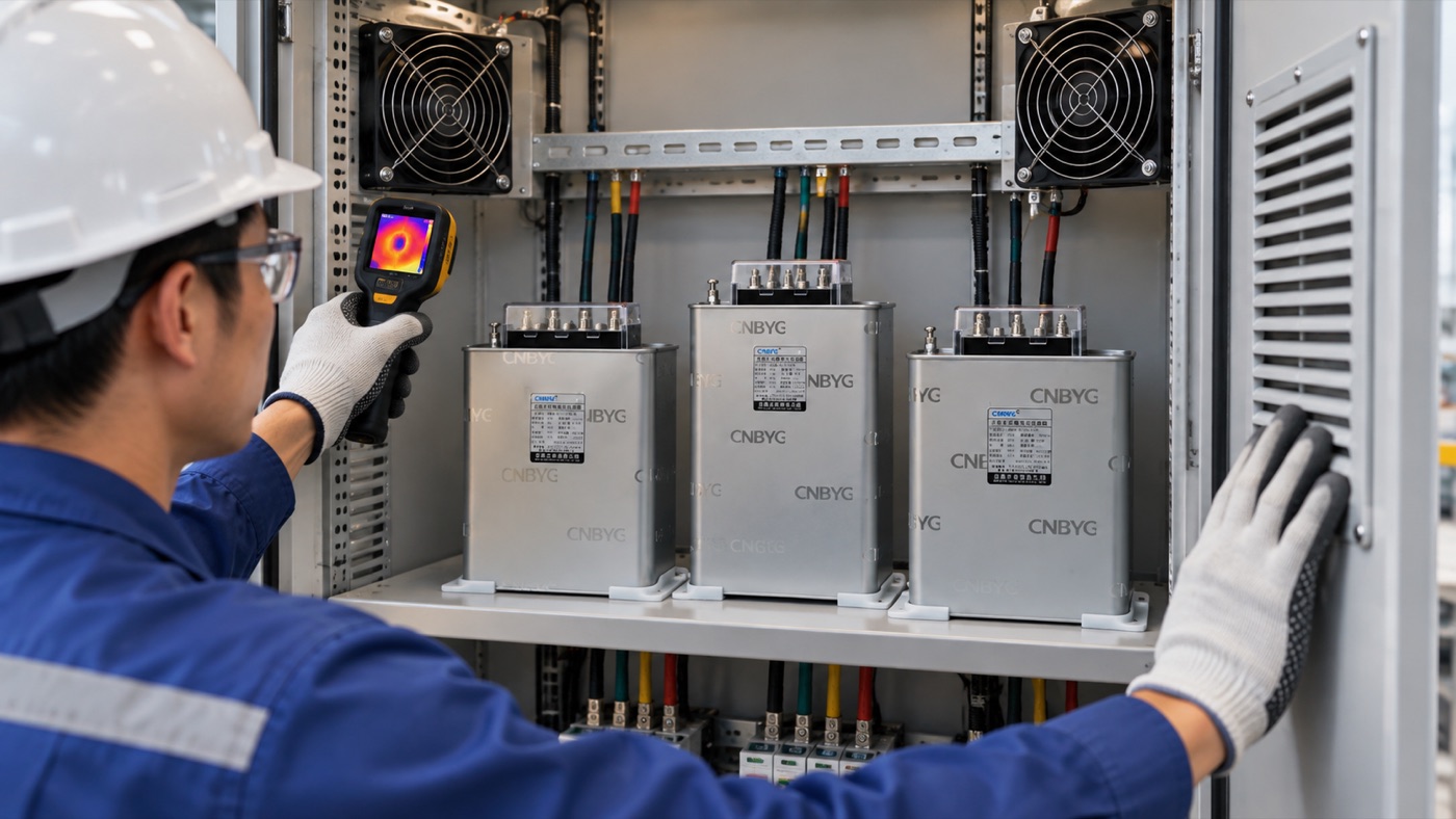 capacitor bank overheating field verification