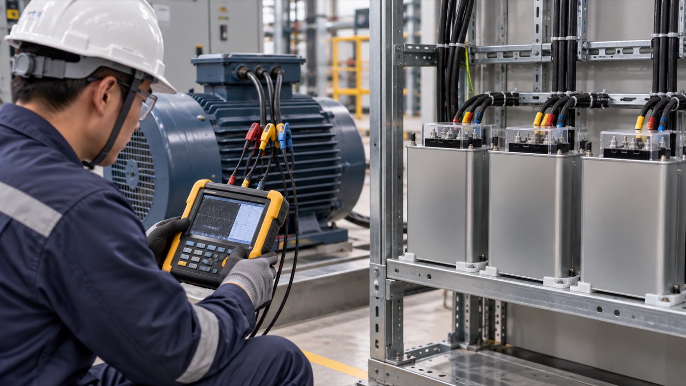 capacitor bank sizing for motor field verification