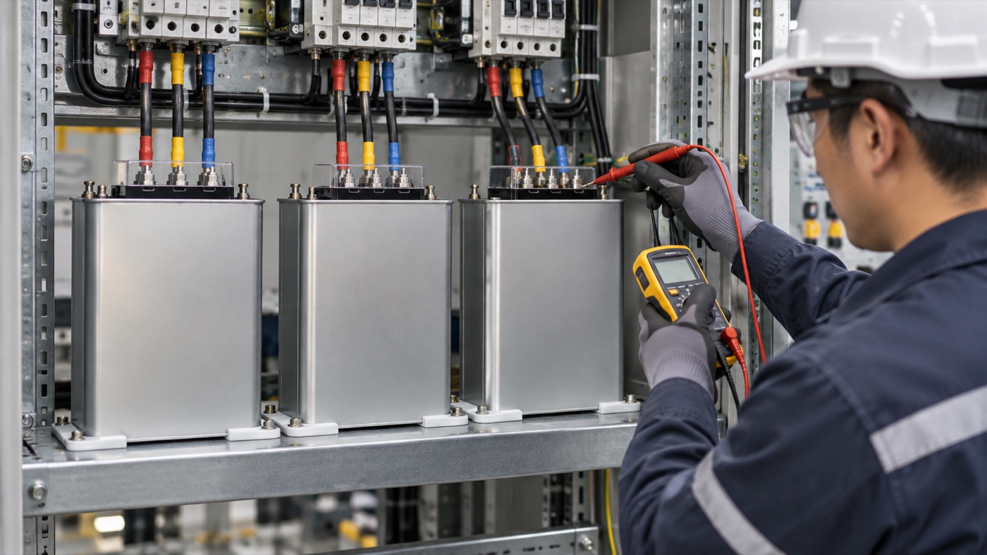 capacitor bank sizing for motor maintenance check