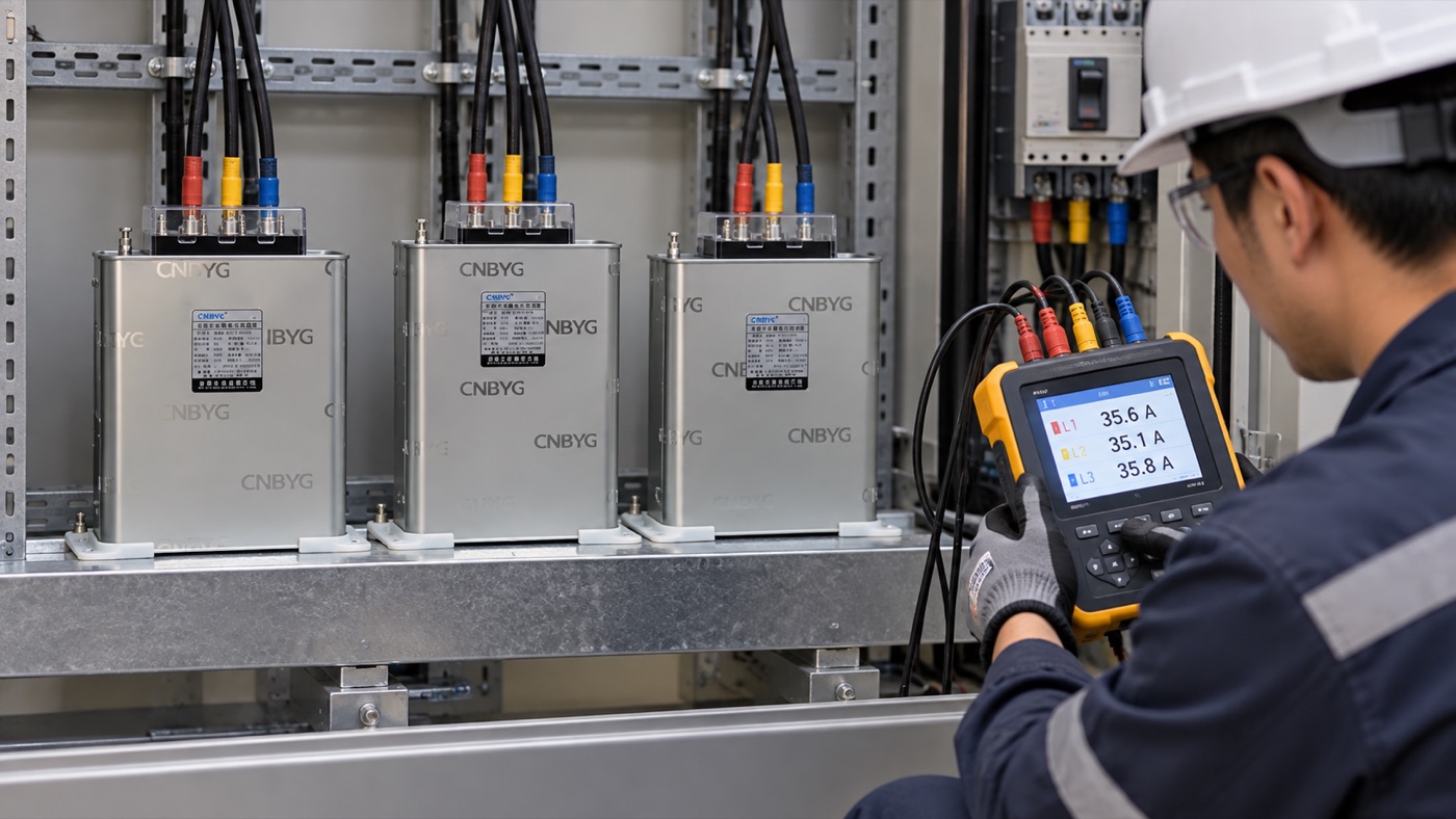 capacitor bank current measurement field verification