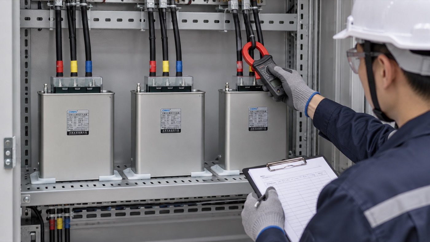 capacitor bank current measurement maintenance check