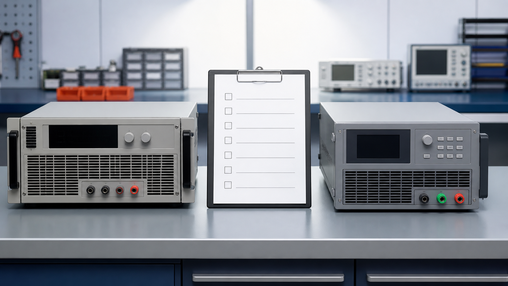 Side-by-side comparison of legacy and modern programmable DC power supplies