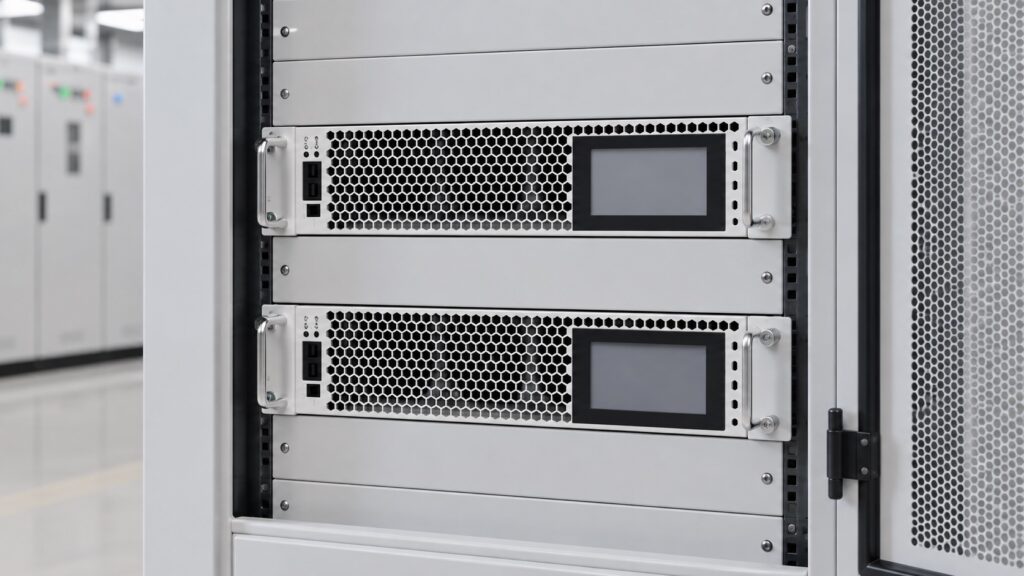 Two rack-mounted CNBYG SVG modules installed in a clean cabinet