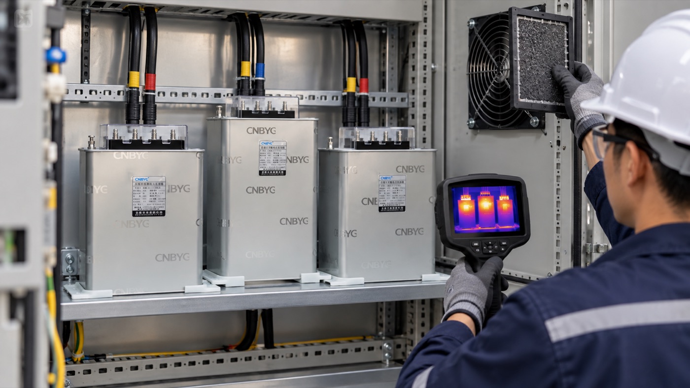 capacitor bank life temperature maintenance check