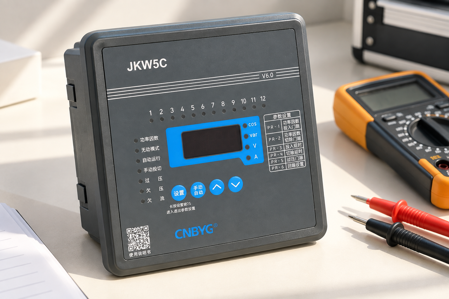 CNBYG-reference JKW5C reactive power controller during an unpowered exterior inspection